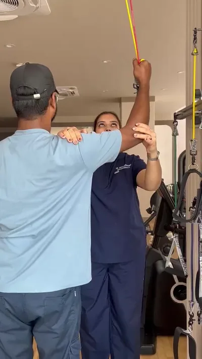 Frozen Shoulder Wand Exercises for Overhead Reach